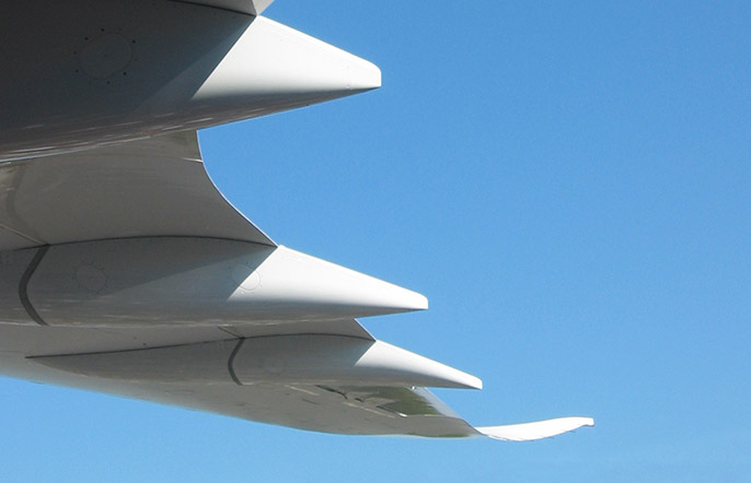 aerospace aerospace turbine detail of wing